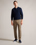 QUANTEM-Trousers-Tapered Fit Flannel Trouser- Ted Baker Romania